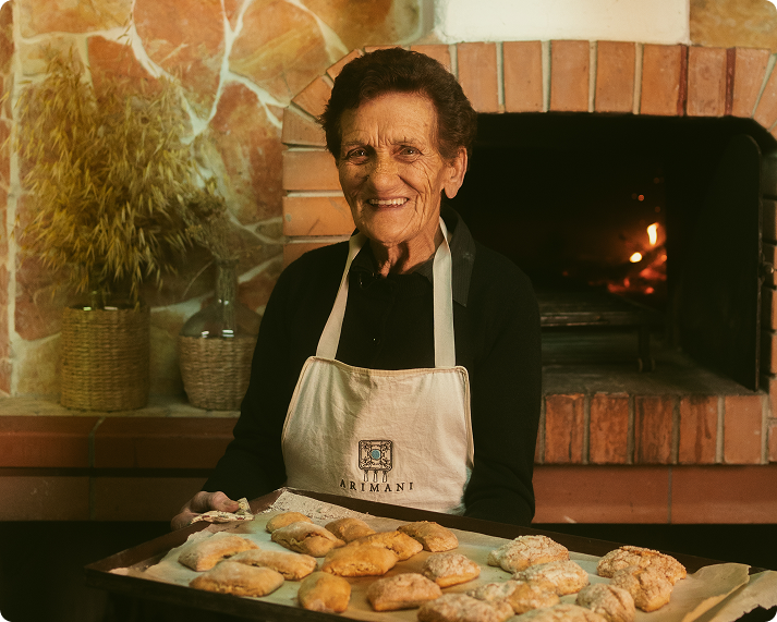 Italian Nonna cooking traditional dish