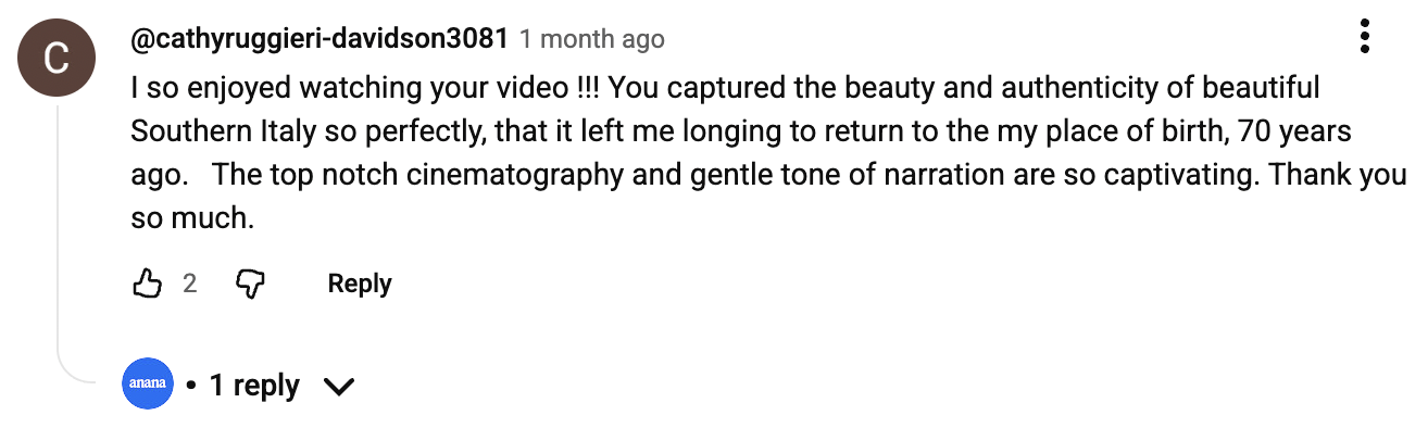 Member comment